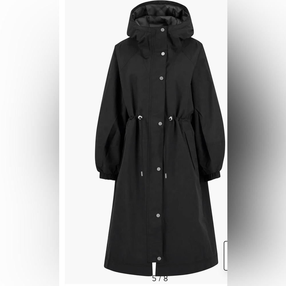 Barbour NEW Size US 8 Sidney Longline Waterproof Jacket Black - Picture 5 of 12